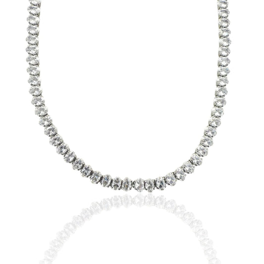 Collana Choker Girocollo Tennis Oval con cursore