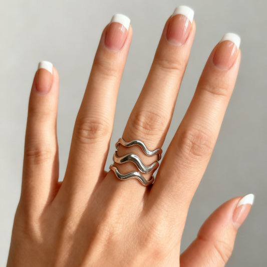 Verstellbarer Ring Vergangenheit Gegenwart Zukunft