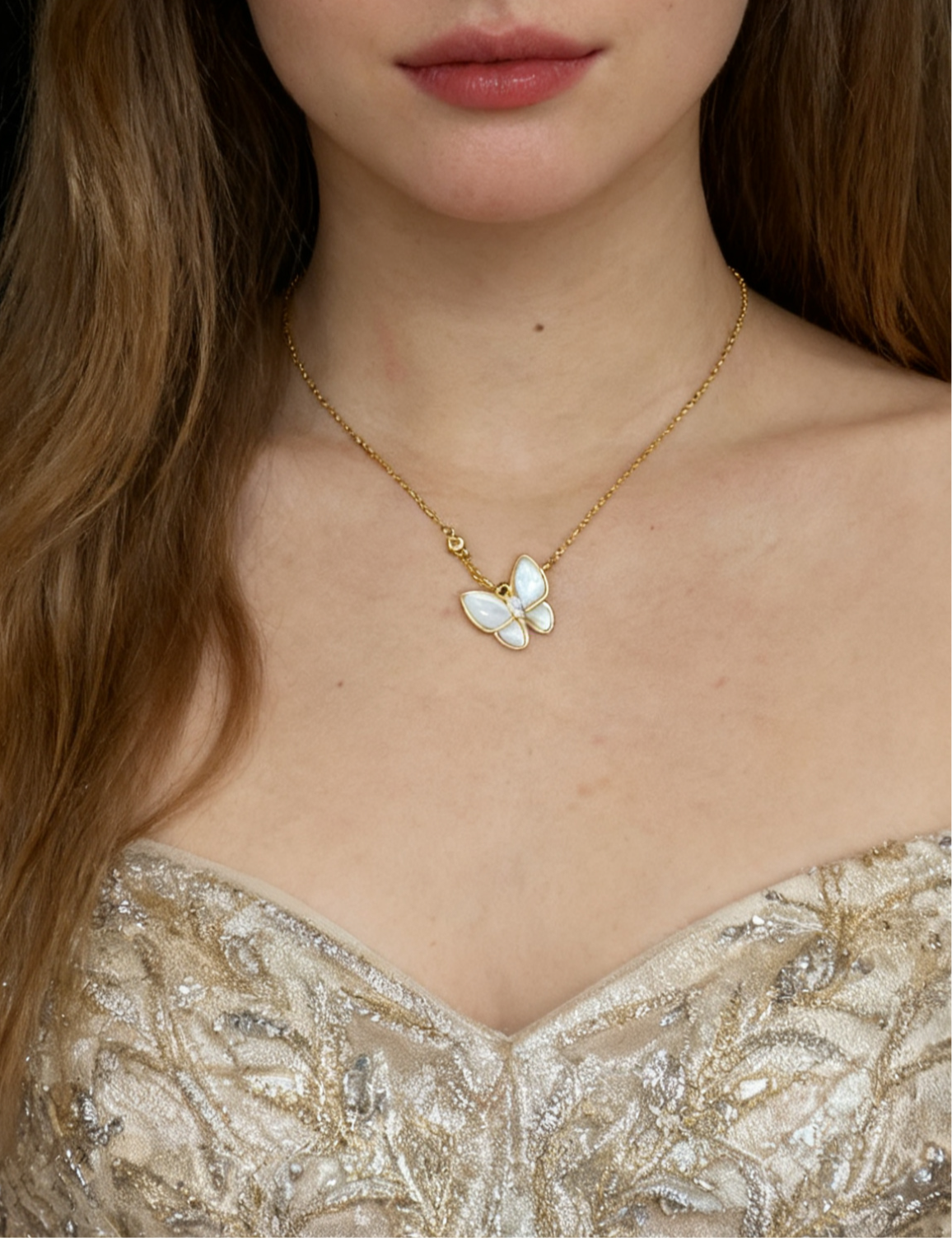 Collana Butterfly Kiss Madreperla