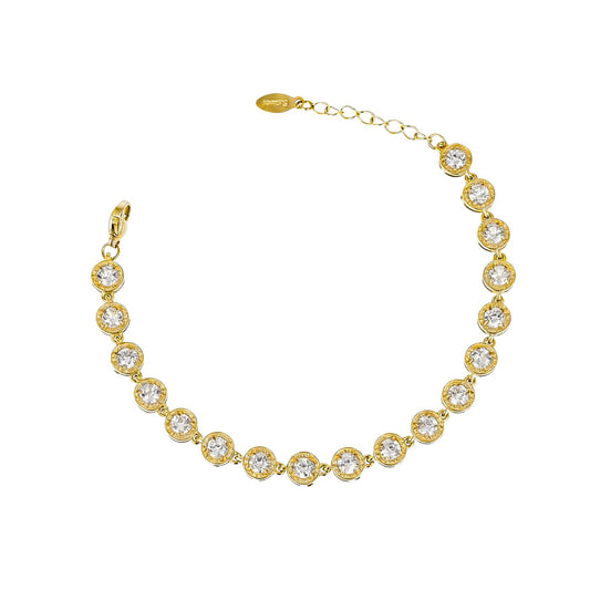 Bracciale Tennis Special Gold 4mm Gioielli acciaio inossidabile Liny Jewels Milano