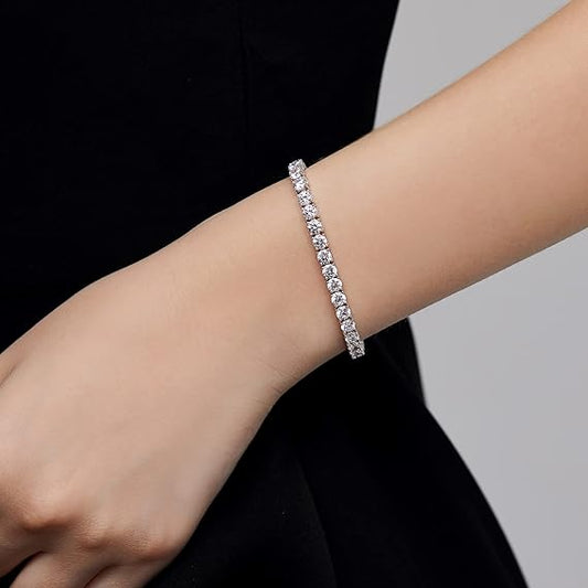 Bracciale Tennis con cursore 4mm Gioielli acciaio inossidabile Liny Jewels Milano