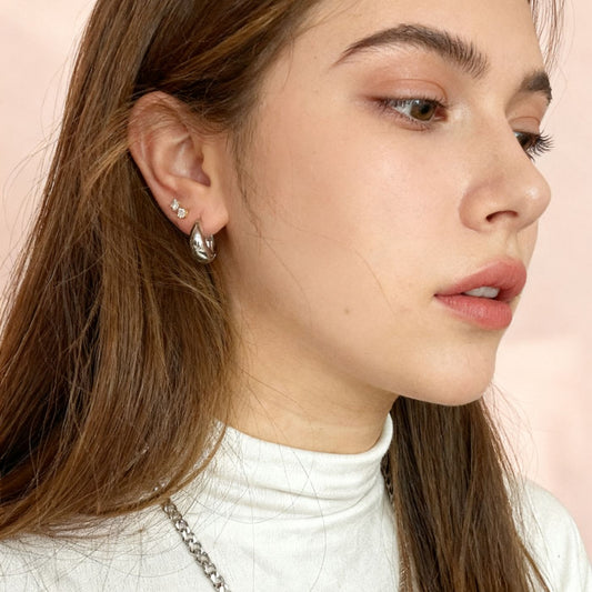 Orecchini Hoop Sparkling Chubby