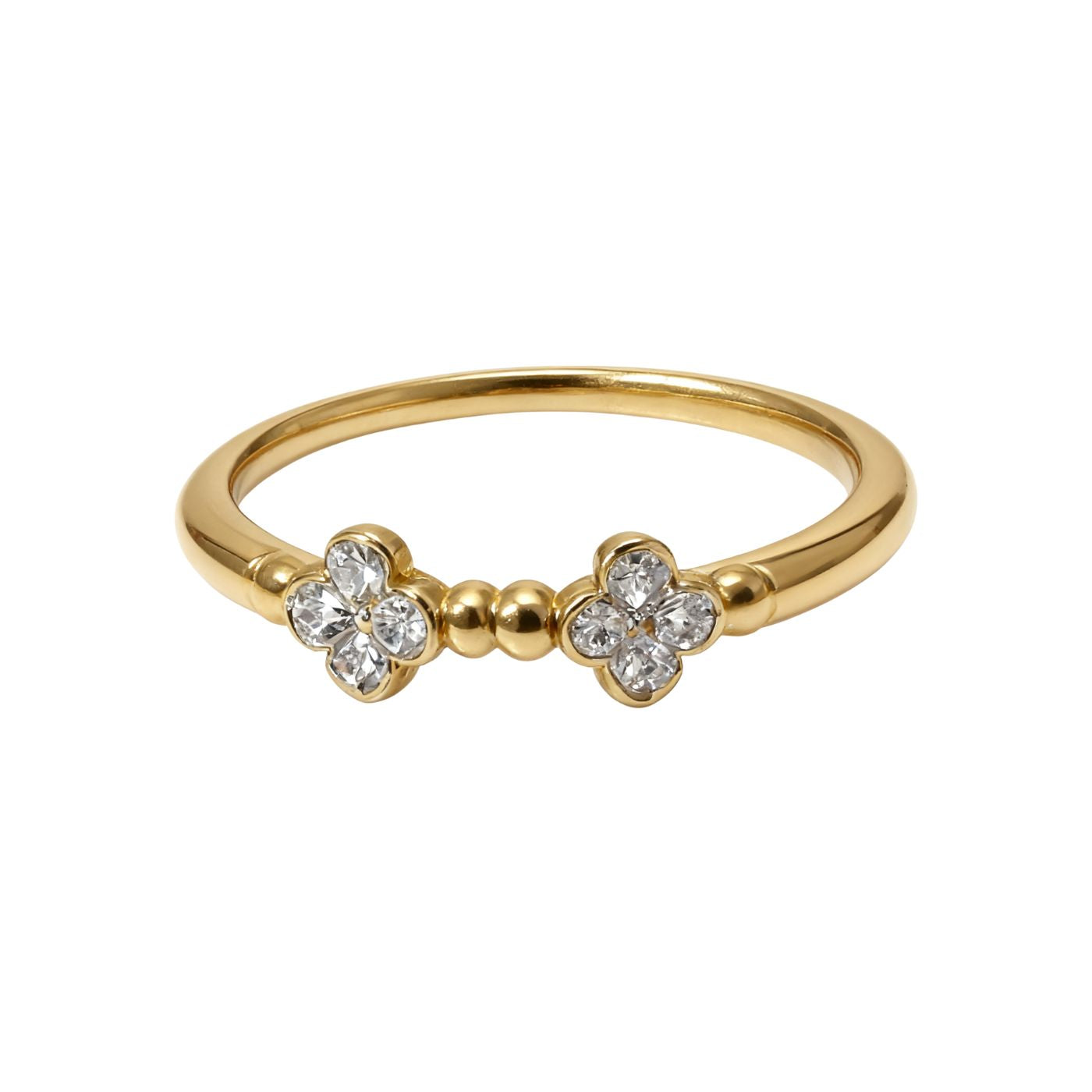 Anello regolabile Doppio Fiore