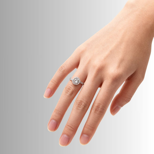 Anello regolabile Tondo 0.5Ct