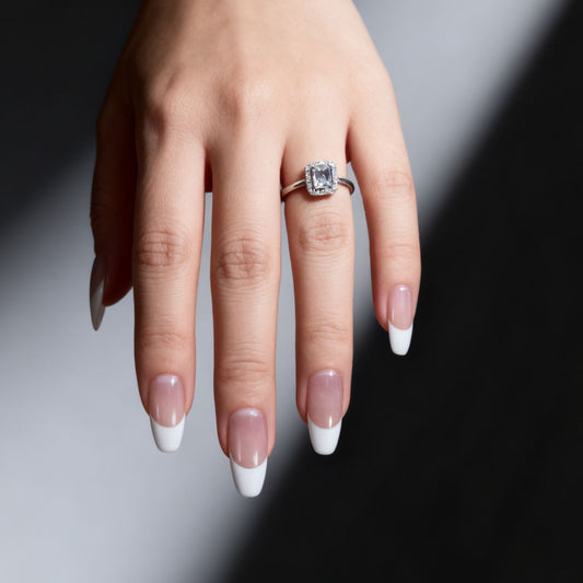 Anello regolabile Rettangolare 4Ct