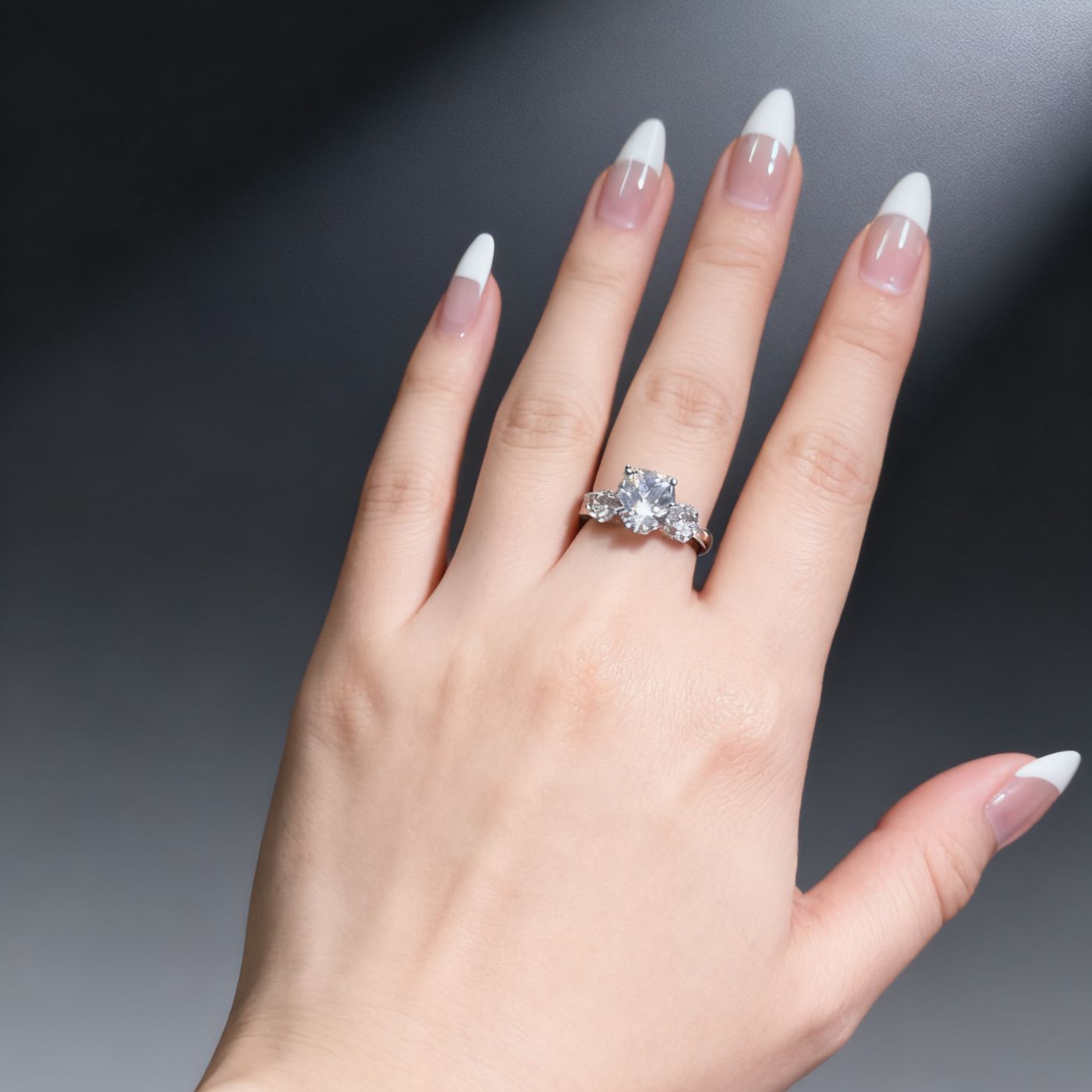 1.8Ct Shiny Trinity Adjustable Ring