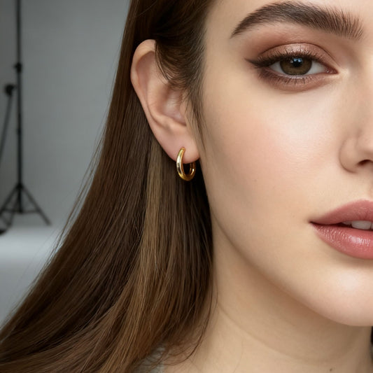 Orecchini Hoop Champagne