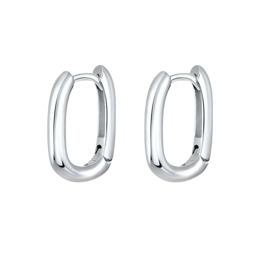 Orecchini Hoop Chunky Rettangoli