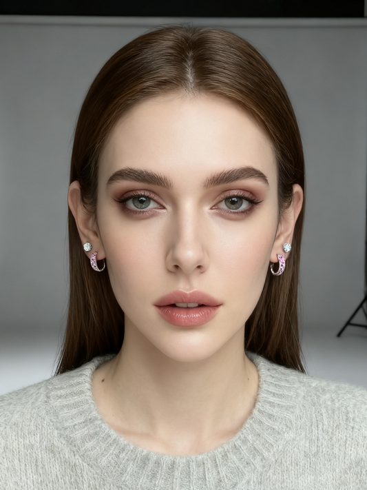 Orecchini Hoop Pave'