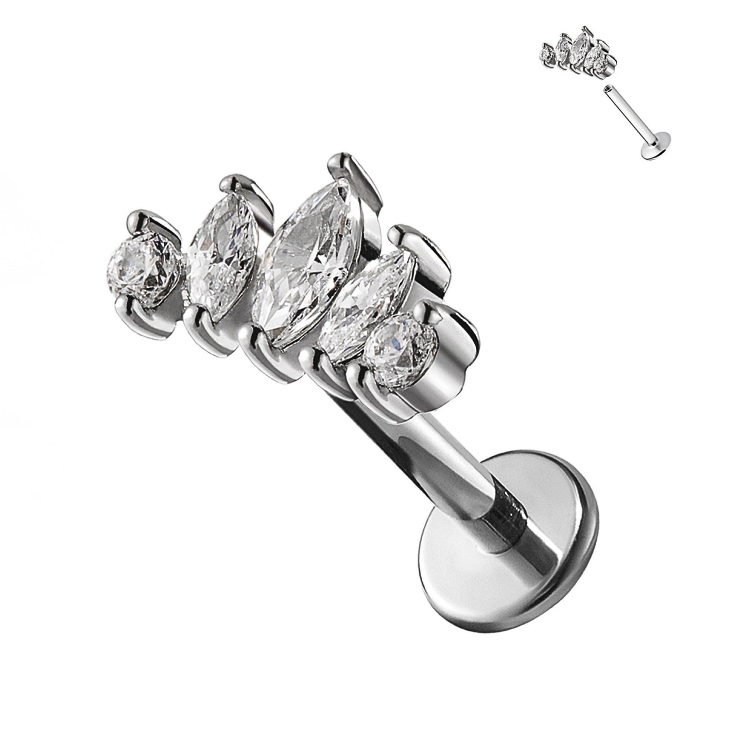 Piercing Labret - Crystal Bloom