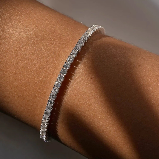 Bracciale Tennis Bianco 2mm
