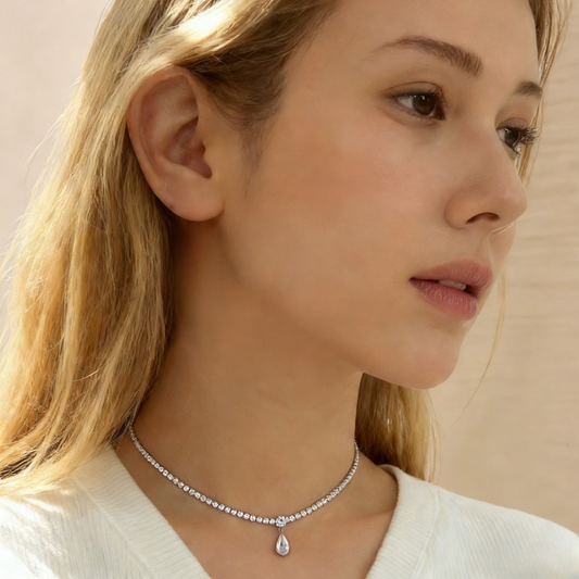 Tennis-Halskette mit Schiebeverschluss (2,5 mm)