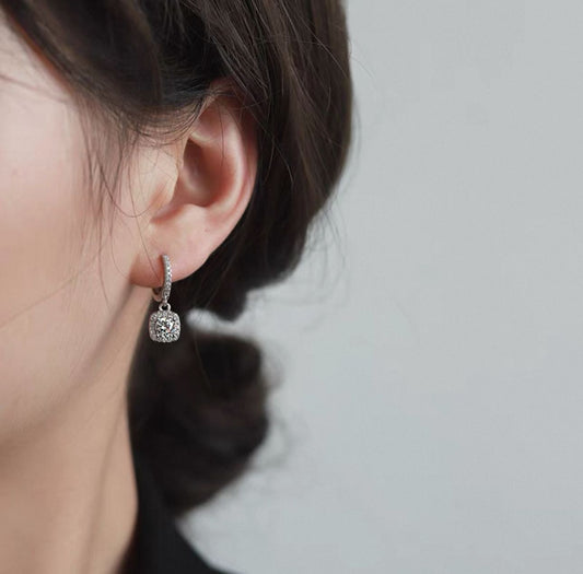 Orecchini Hoop Quadrato Gioielli acciaio inossidabile Liny Jewels Milano