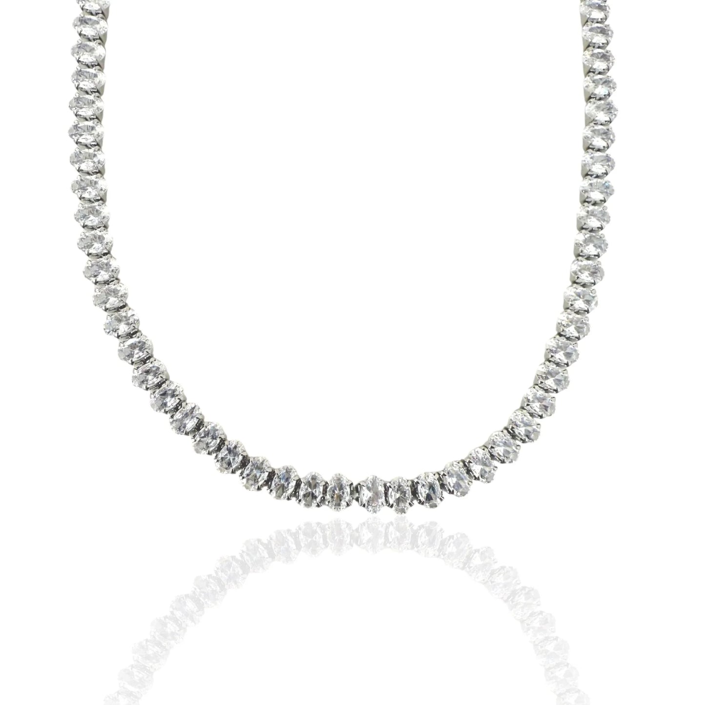 Collana Choker Girocollo Tennis Oval con cursore