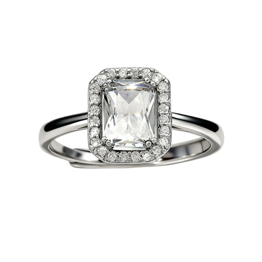 Anello regolabile Rettangolare 4Ct