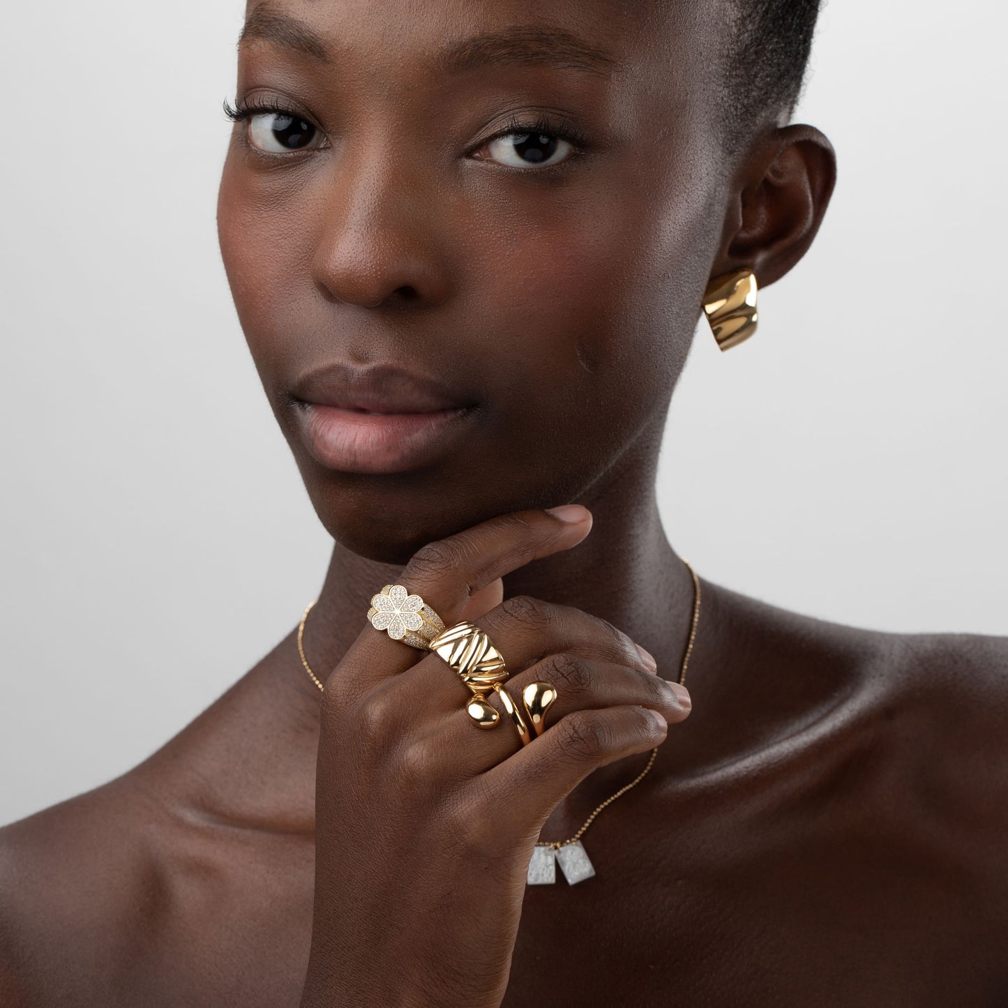 Anello Golden Teardrop