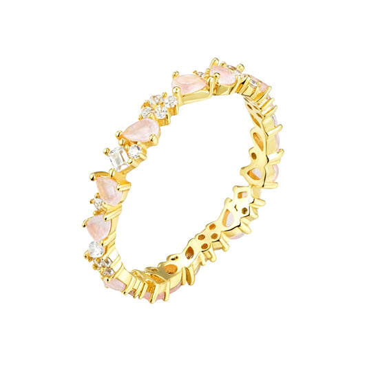 Anello Honey Quarzo Rosa