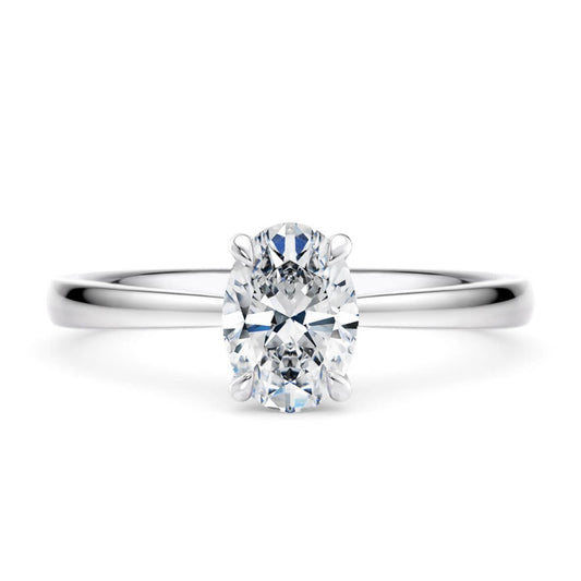 Anello Solitario regolabile Ovale 3Ct