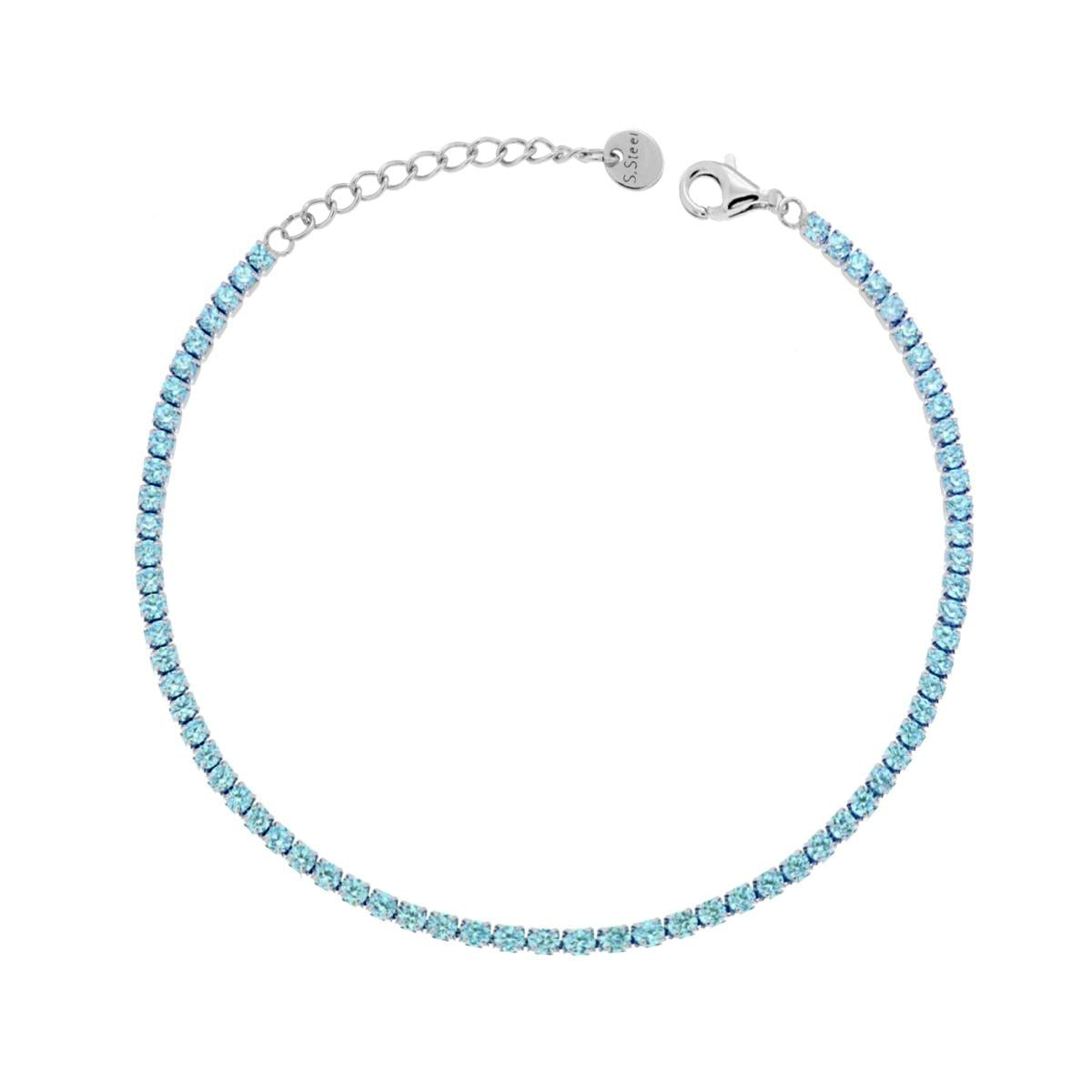 Bracciale Tennis Azzurra 2mm