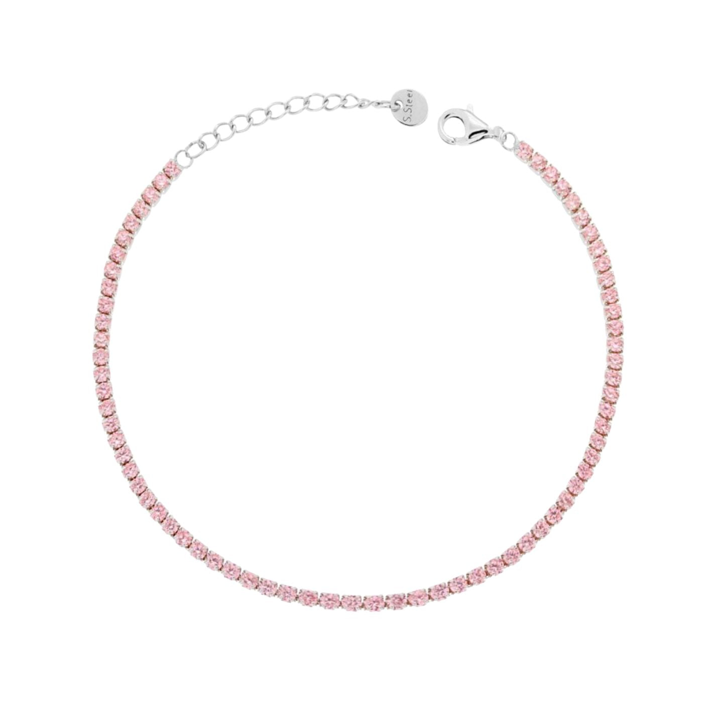 Bracciale Tennis Rosa 2mm