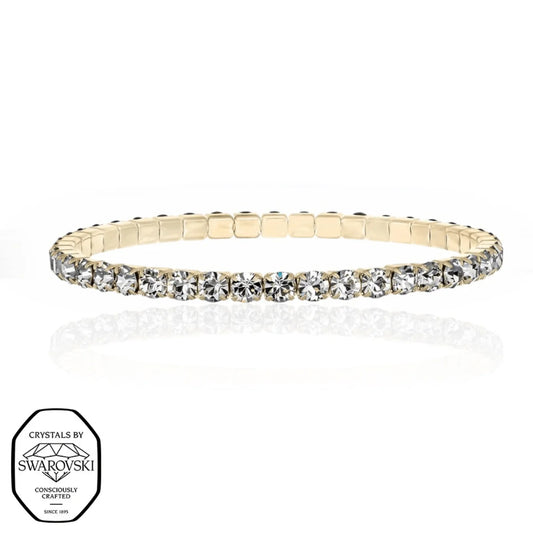 Bracelet Tennis Style - Crystal Gold 4mm