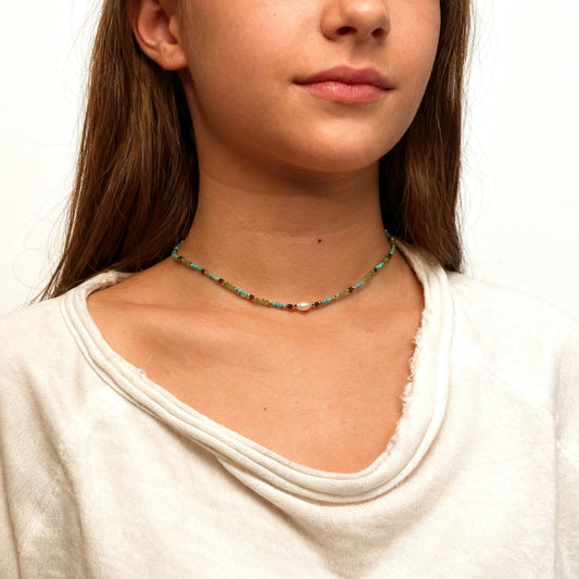 Collana Pietra Mix Perla