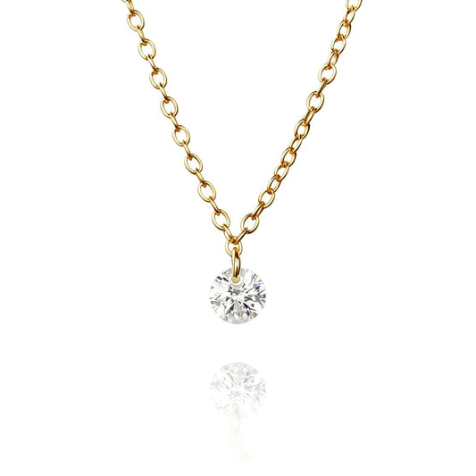 Collana Punto luce Rotondo 0.25Ct