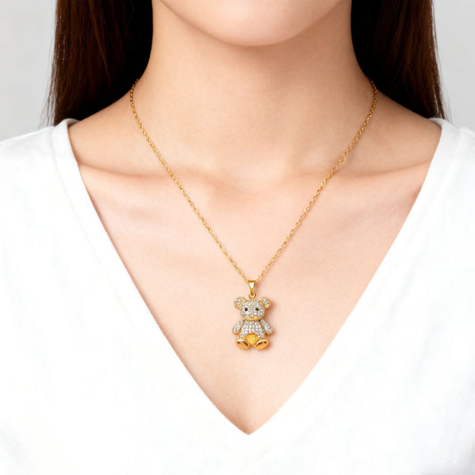 Collana Orso Pave