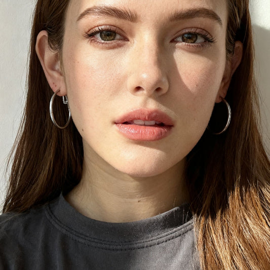 Orecchini Cerchio Liscio 30mm