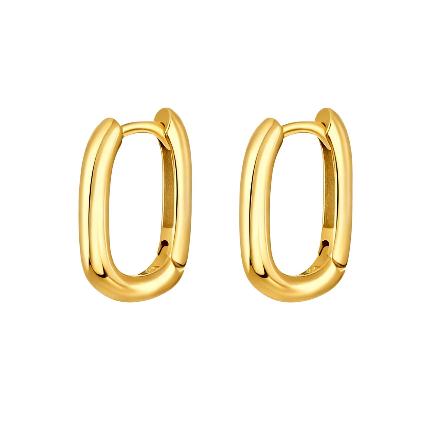 Orecchini Hoop Chunky Rettangoli