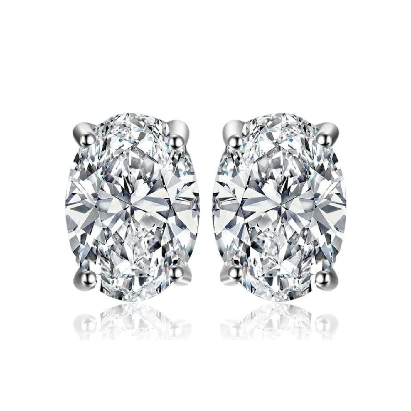 Orecchini Ovale Punto Luce 0.5Ct