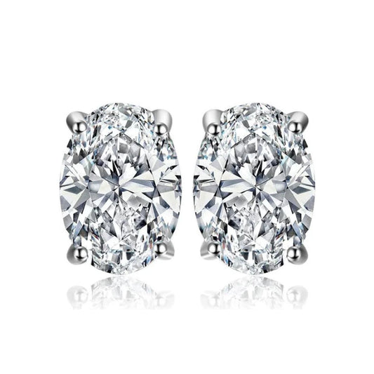 Orecchini Ovale Punto Luce 0.5Ct