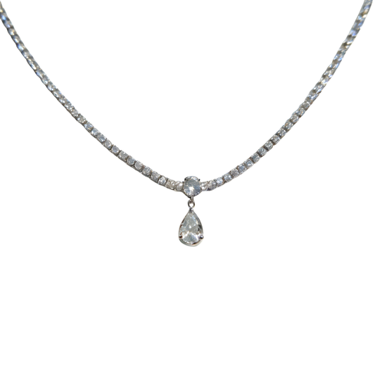 Tennis-Halskette mit Schiebeverschluss (2,5 mm)