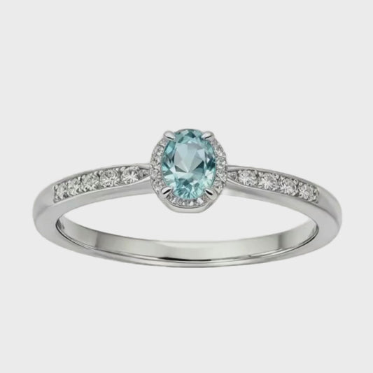 Anello Mini Kate Acquamarina