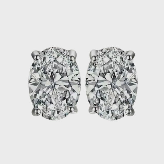 Orecchini Ovale Punto Luce 0.5Ct